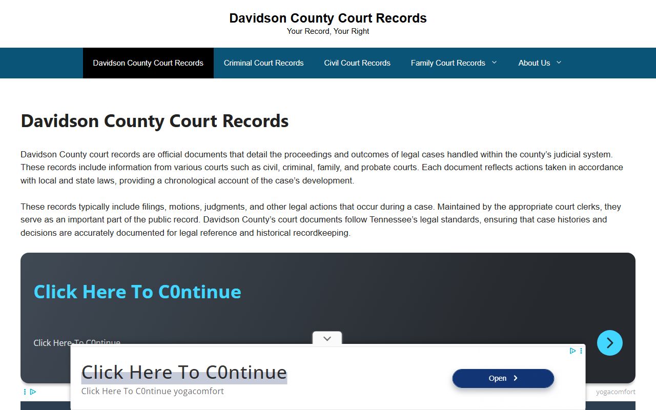 Nashville Probate Court Records at the Davidson County courthouse