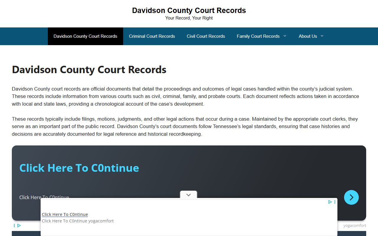 Davidson County Probate Court Records reference image for Nashville probate research