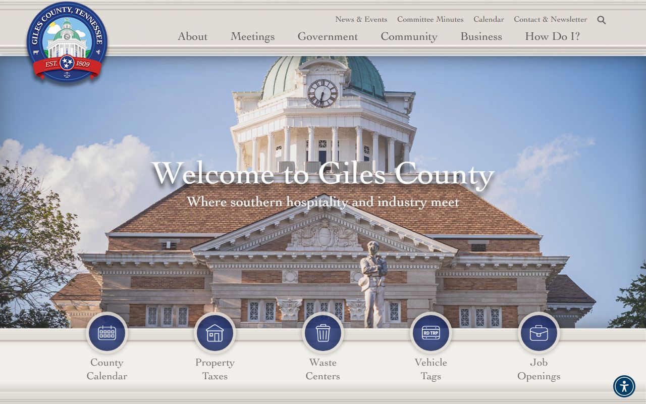 Giles County Probate Court Records office image in Pulaski Tennessee