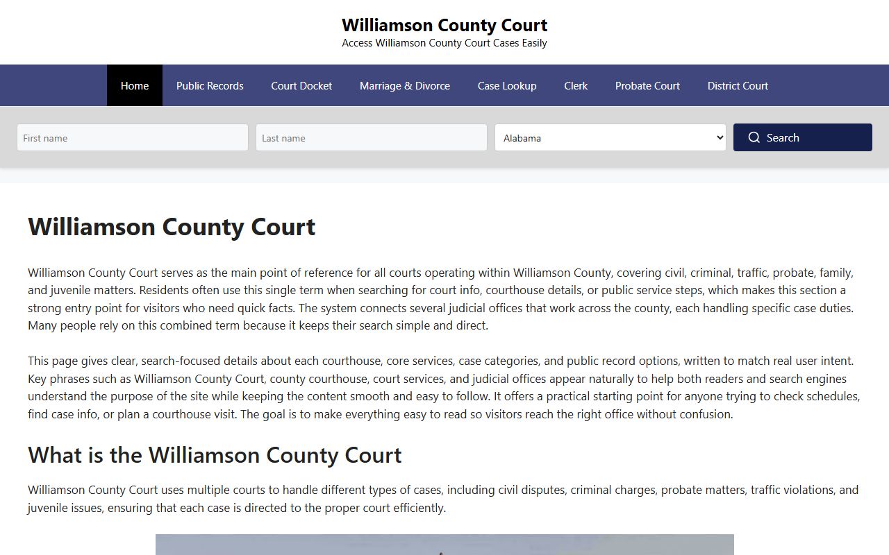 Brentwood Probate Court Records route through Williamson County probate offices in Franklin